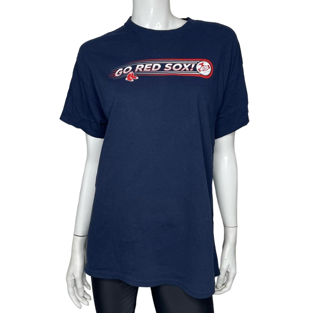 🤑 5/$25 Red Sox Dark Blue Graphic Short Sleeve Tee Shirt